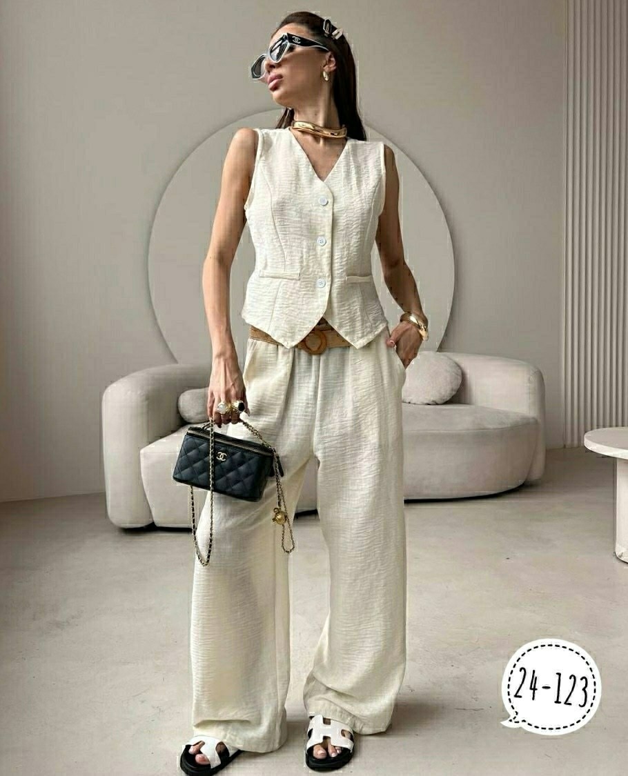 костюм женский,брючный костюм из льна,костюм льняной брючный с жилетом,брючный льняной костюм,брючный костюм с жилетом
