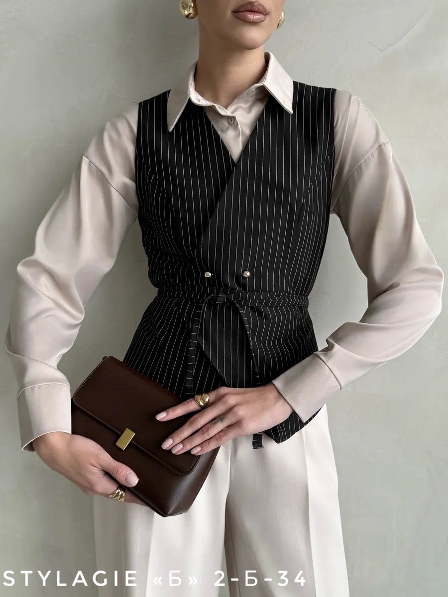 жилет классический,женский жилет,женская жилетка,жилет приталенный,жилет в полоску