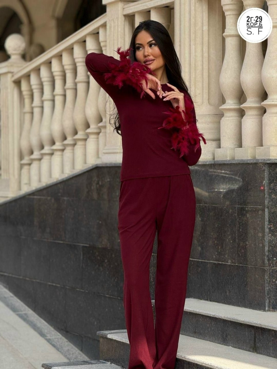 трикотажный костюм,женский вязаный костюм,брючный костюм,костюм трикотажный теплый с брюками elenita_dress,кашемировый костюм