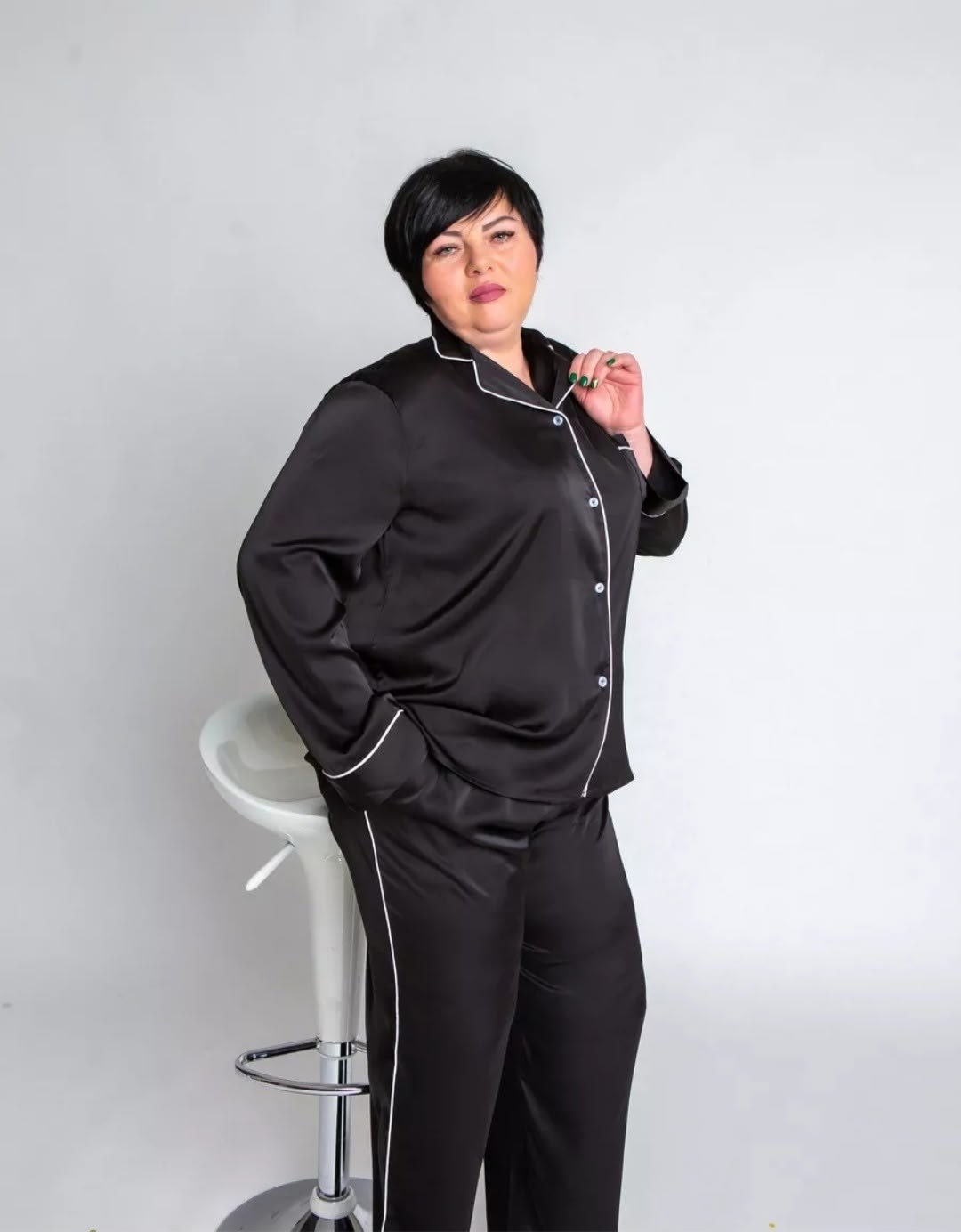 шелковая пижама женская,шелковая пижама,женская пижама,пижама классическая,пижама премиум