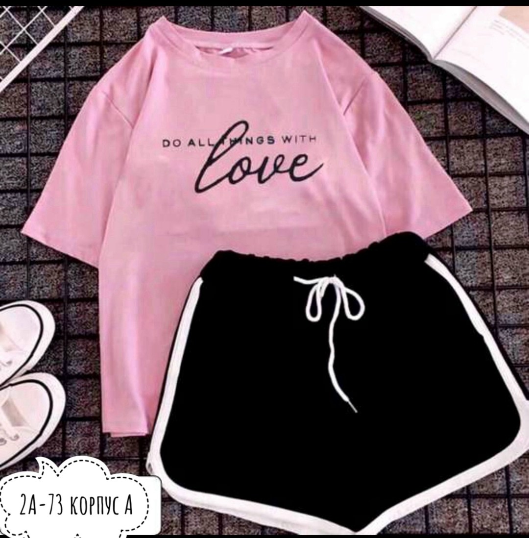 костюм футболка шорты,женские летние спортивные костюмы,одежда модная,костюм женский футболка,костюм футболка