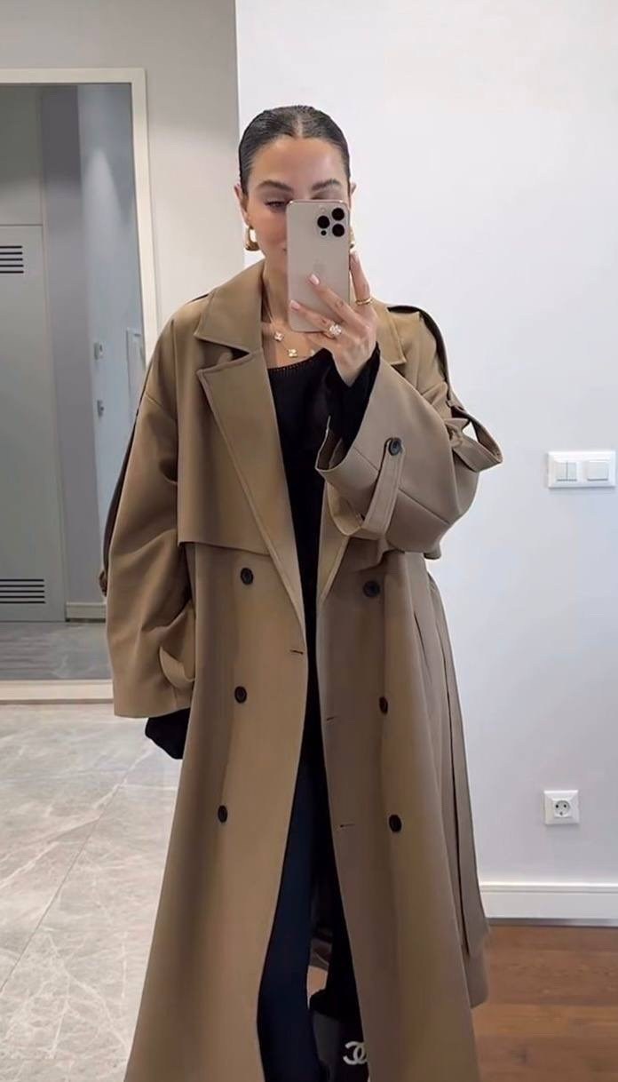 тренч женский,тренч длинный,тренч женский длинный хаки,тренч instyle,длинный плащ