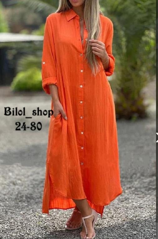 женское длинное платье-рубашка из хлопка и льна,длинное платье рубашка,летнее платье рубашка длинное,женское платье рубашка,платье джинс