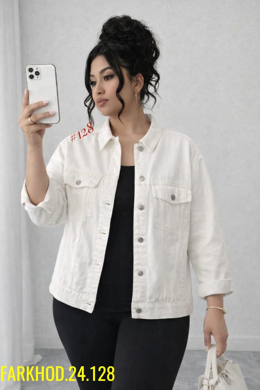 куртка белая джинсовая,женская джинсовая куртка,джинсовая куртка,белая джинсовая куртка lb1w82-02,женская джинсовая куртка с большими карманами