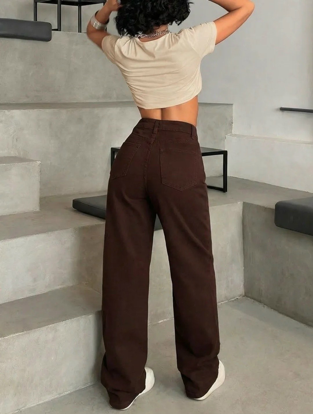 джинсы широкие палаццо черные,джинсы широкие коричневые,джинсы женский kydenim коричневый палаццо,джинсы широкие клеш с высокой посадкой коричневый,коричневые джинсы