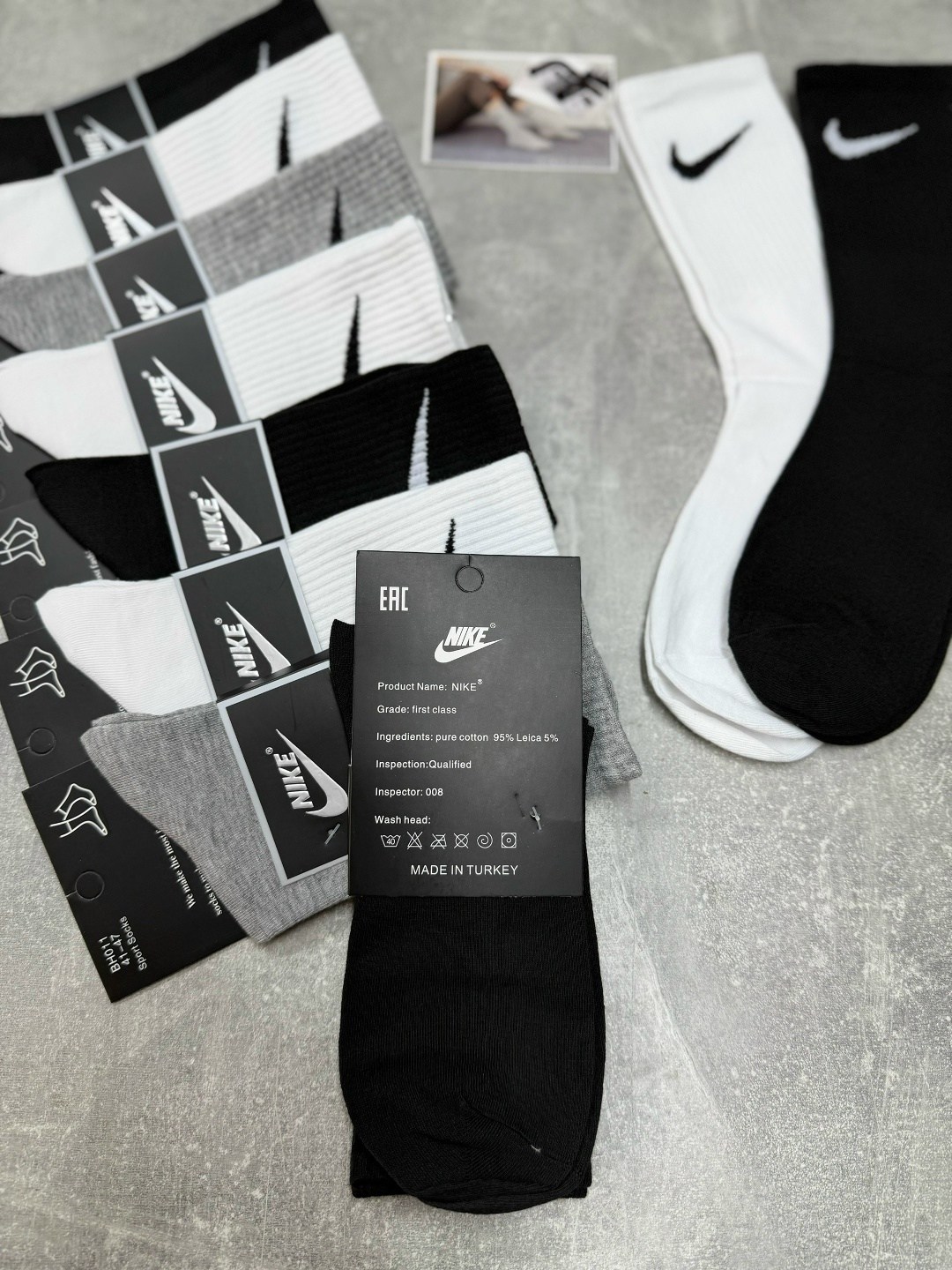 комплект носков nike,носки средние хлопковые набор 5 пар nike,мужские носки nike,носки мужские 10 пар nike,носки nike высокие