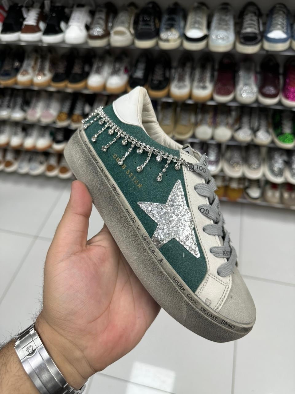 кеды женские golden goose,,кроссовки со звездами,женские кожаные кроссовки golden goose super-star premium - white / silver, женская