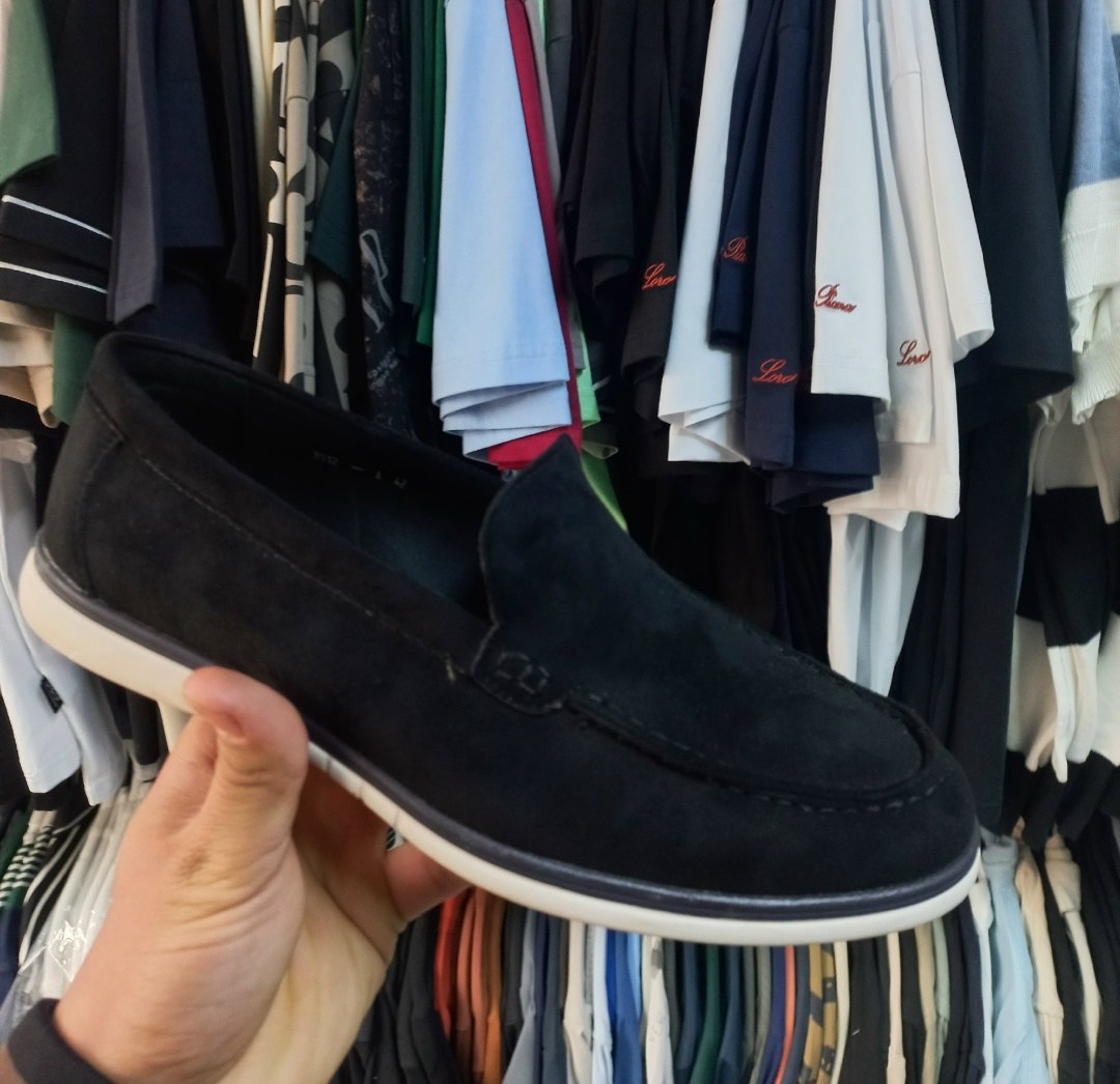 замшевые лоферы loro piana,лоферы loro piana summer walk синие,,лоферы мужские loro piana,мокасины лодочки мужские