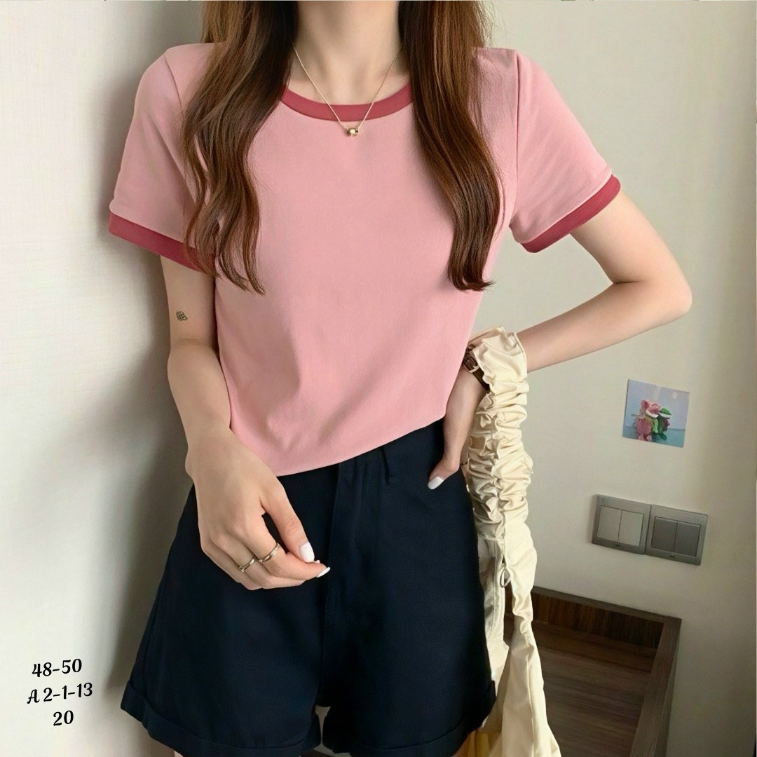 футболка в корейском стиле,футболка женская базовая,женская футболка с короткими рукавами,женская летняя футболка с коротким рукавом,женская облегающая футболка с круглым вырезом