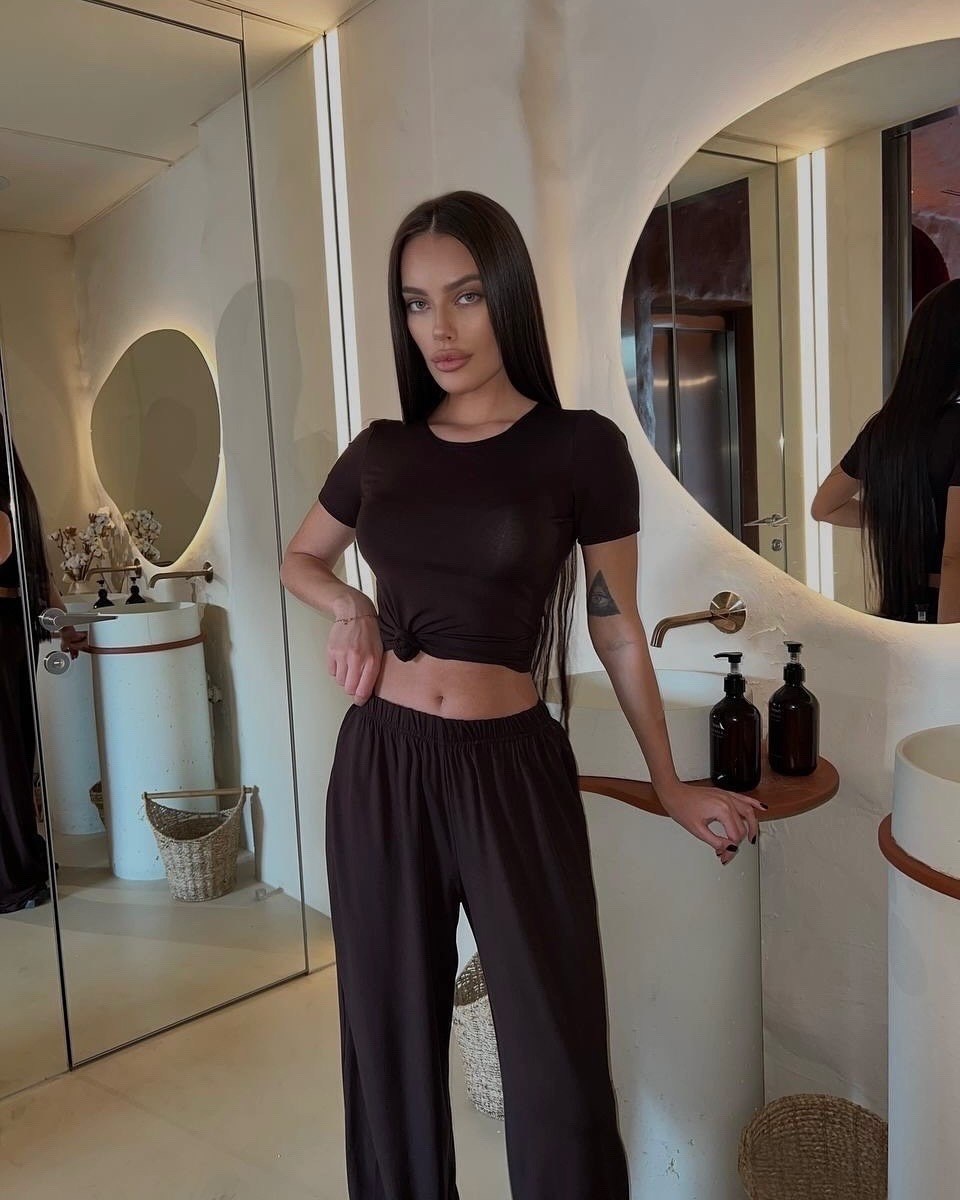 костюм женский с брюками палаццо,костюм с брюками палаццо,модные образы,модные наряды,костюм с брюками арт. 10312238