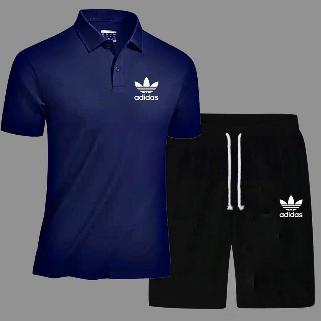 костюм спортивный мужской,костюм поло с шортами мужской,комплект футболок adidas,костюм для мужчин,поло adidas