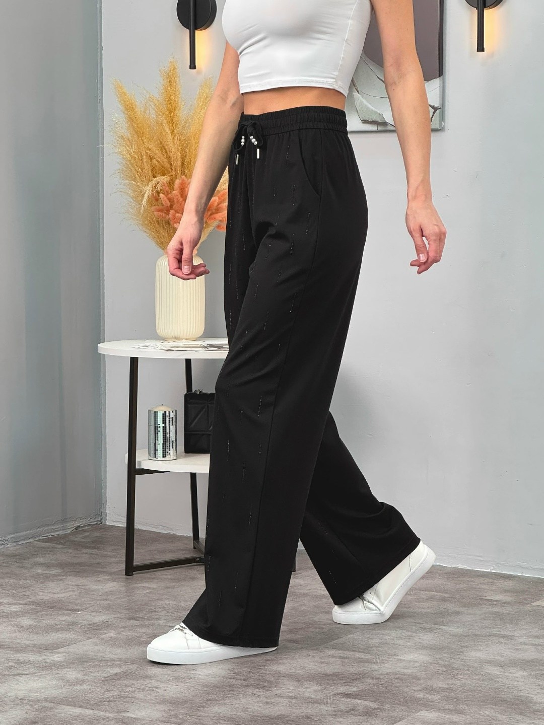 брюки женские regina's riches trous4 черные 48-52 ru,брюки женские палаццо,брюки широкие,брюки палаццо,широкие женские брюки