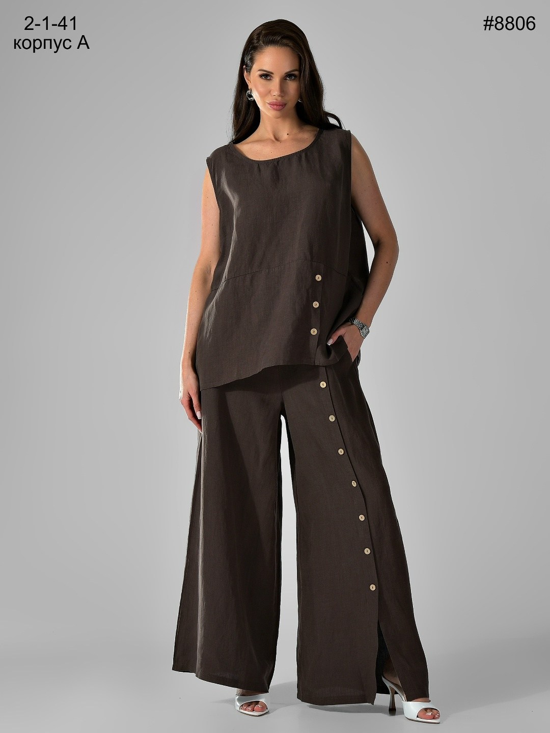 брючный комплект,костюм женский брючный,брюки льняные,широкие брюки женские,костюм брючный льняной