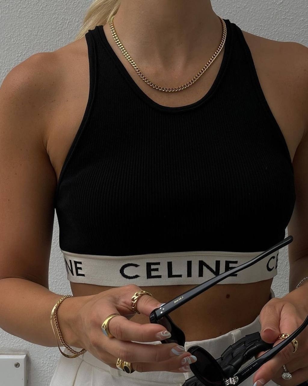 топ celine,женский кроп топ,кроп-топ celine 401723546,топ женский,кроп-топ celine бежевый