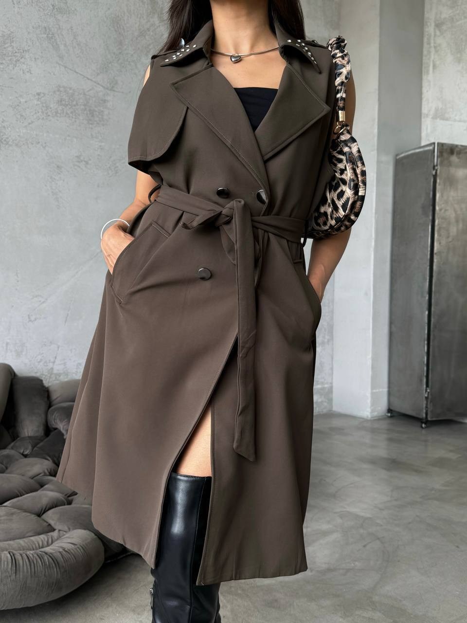 жилетка костюмная удлиненная,пальто тренч,тренч женский,плащ женский тренч,тренч