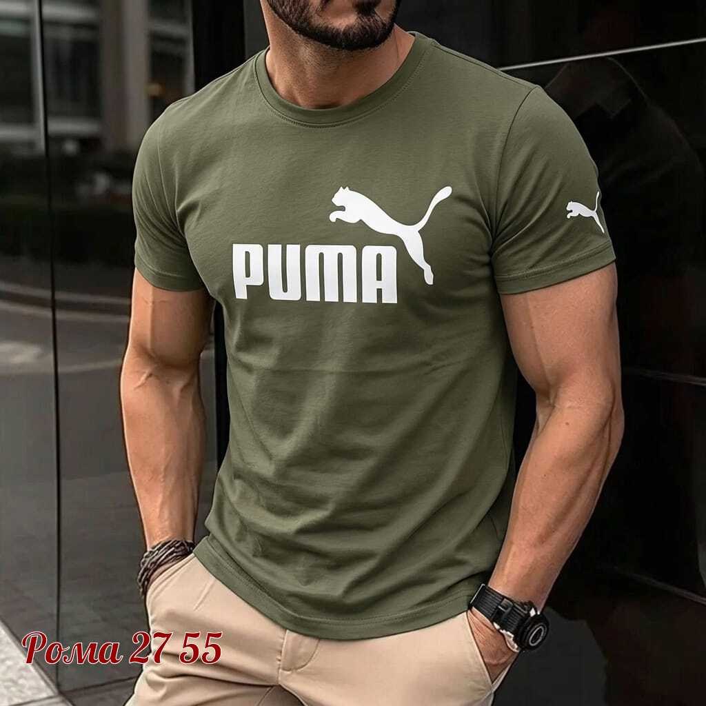 футболка пума мужские милитари,футболка мужская puma,футболка пума цвет хаки,мужская футболка,мужские футболки