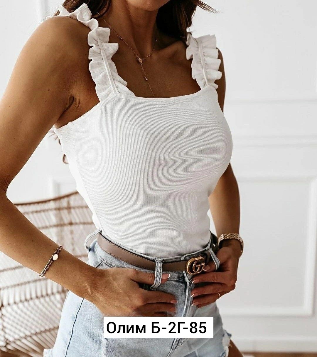 топик с рюшами бретельки,топ женский,топ женская майка,топ для женщин,майка женская
