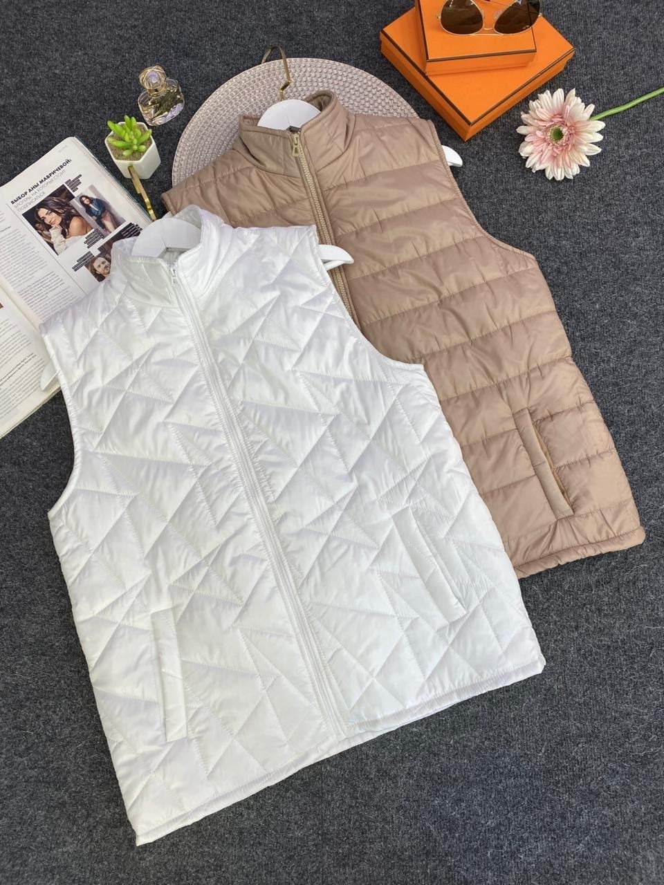 жилетка белая,жилет на синтепоне,жилетка женская,жилет,теплый жилет
