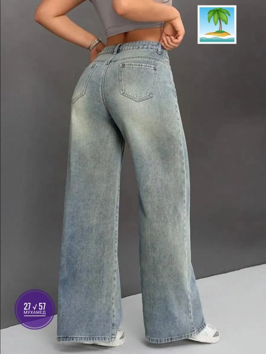 джинсы широкие,джинсы широкие женские,женские джинсы,голубой джинсы широкие трубы клеш,джинсы широкого кроя с высокой талией светло-голубые