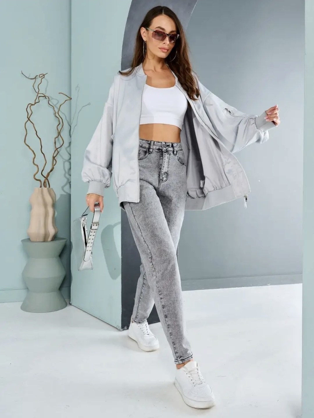 джинсы бананы высокая посадка серые мом feimailis,джинсы мом,джинсы бананы высокая посадка серые мом,серые прямые джинсы женские,женские джинсы