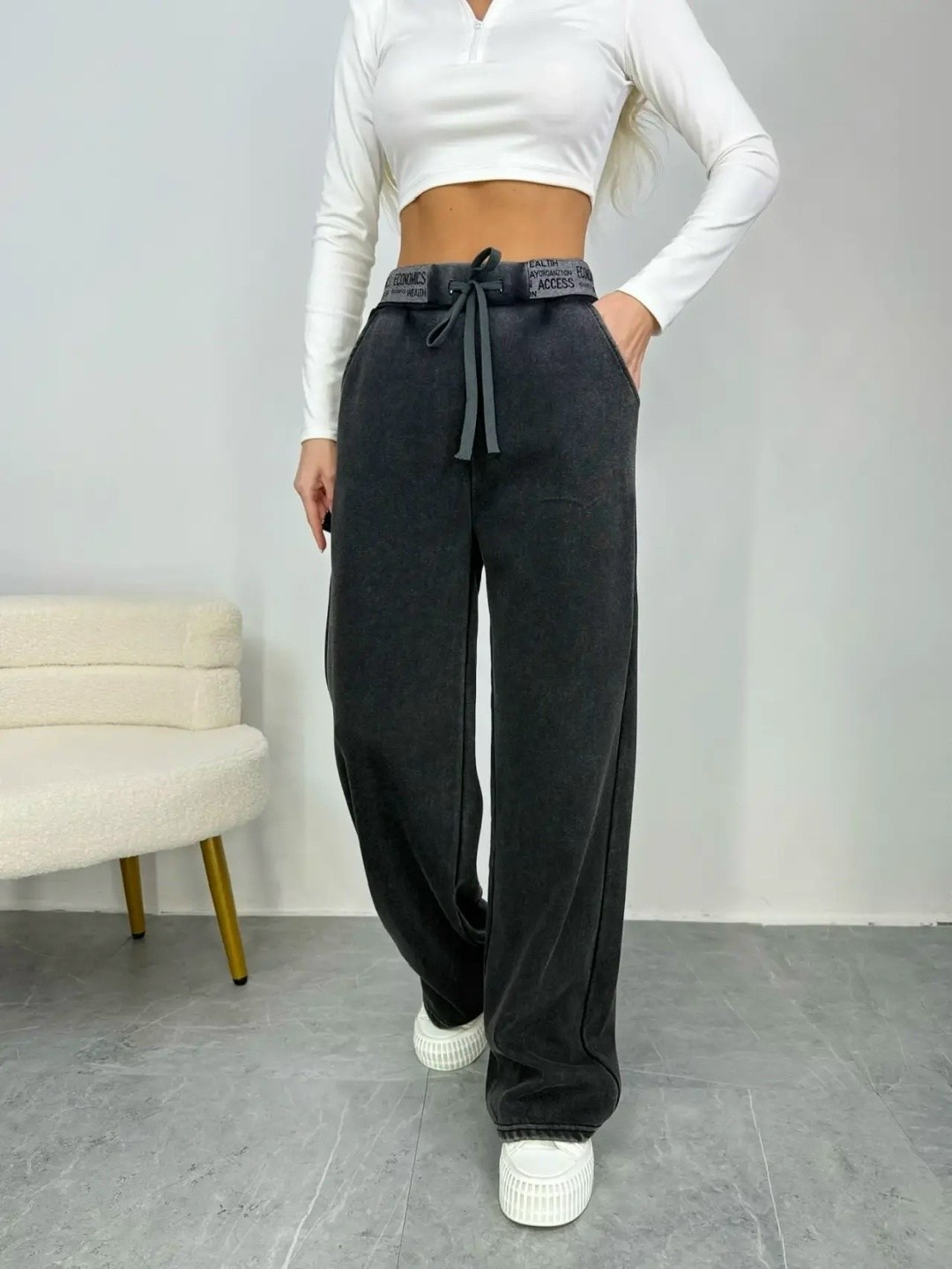 брюки широкие на резинке,брюки женские,брюки джинсы,штаны варенка спортивные палаццо hongle-shop,брюки прямые