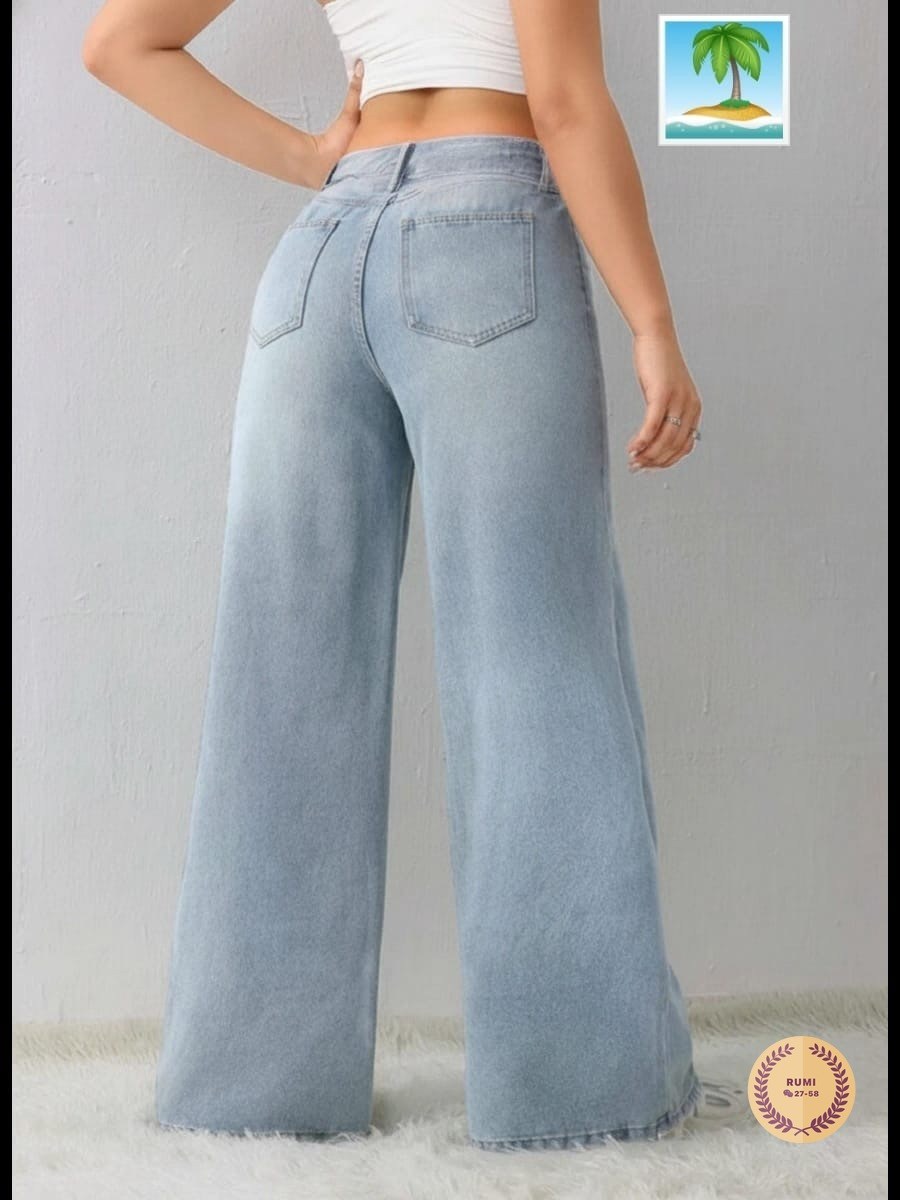 джинсы широкого кроя с высокой талией светло-голубые,широкие джинсы,широкие женские джинсы,женские широкие джинсы с завышенной талией, карманами и потертостями dazy светло-голубой,женские джинсы
