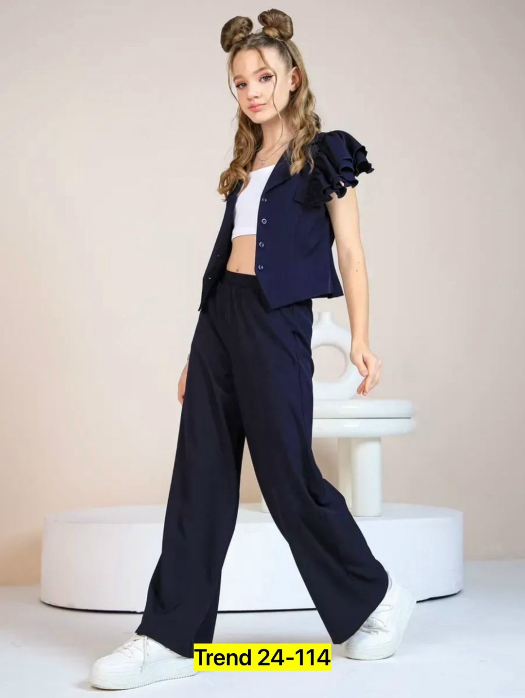 костюм-двойка школьный (жилет, брюки) для девочек,школьный брючный костюм,брючный костюм для девочек,костюм брючный школьная форма для девочки payan,школьный костюм двойка с брюками палаццо и жилетом