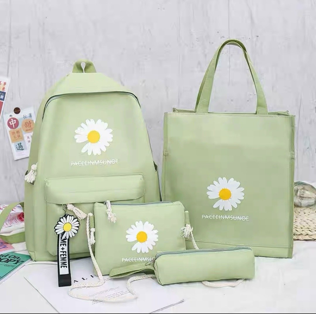 рюкзак с ромашками для школы,рюкзак школьный для подростков набор 4 в 1,рюкзаки школьный для девочки подростков портфель,набор рюкзак с ромашкой,рюкзак повседневный школьный