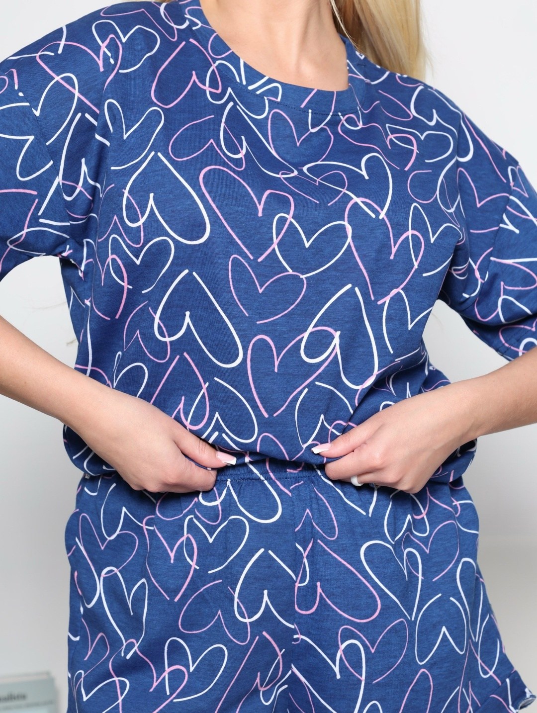 женская пижама с шортами,пижама женские,натали пижама с шортами,пижама трикотажная,пижама с шортами