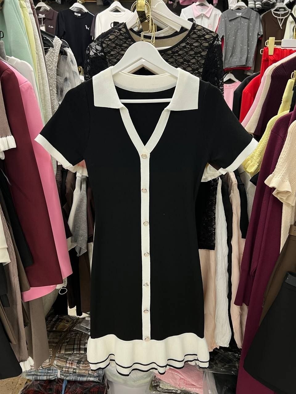 платье женской,женское трикотажное платье-поло элегантное трапециевидное мини-платье в полоску,платья мини,трикотажное платье короткое,трикотажное платье