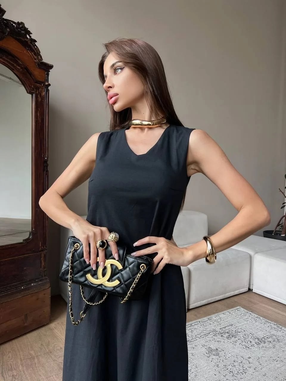 платье,платье стильное,черное платье,длинное платье,