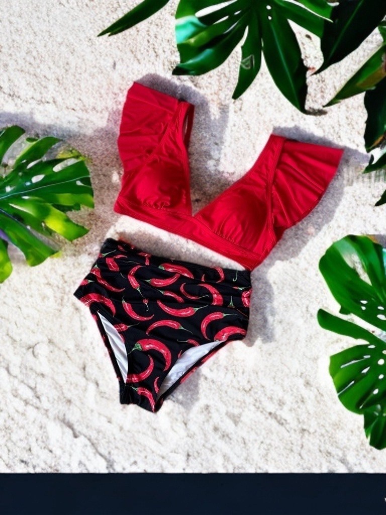 купальник женские,купальник с оборками,купальник,купальник раздельный женский,бикини купальные