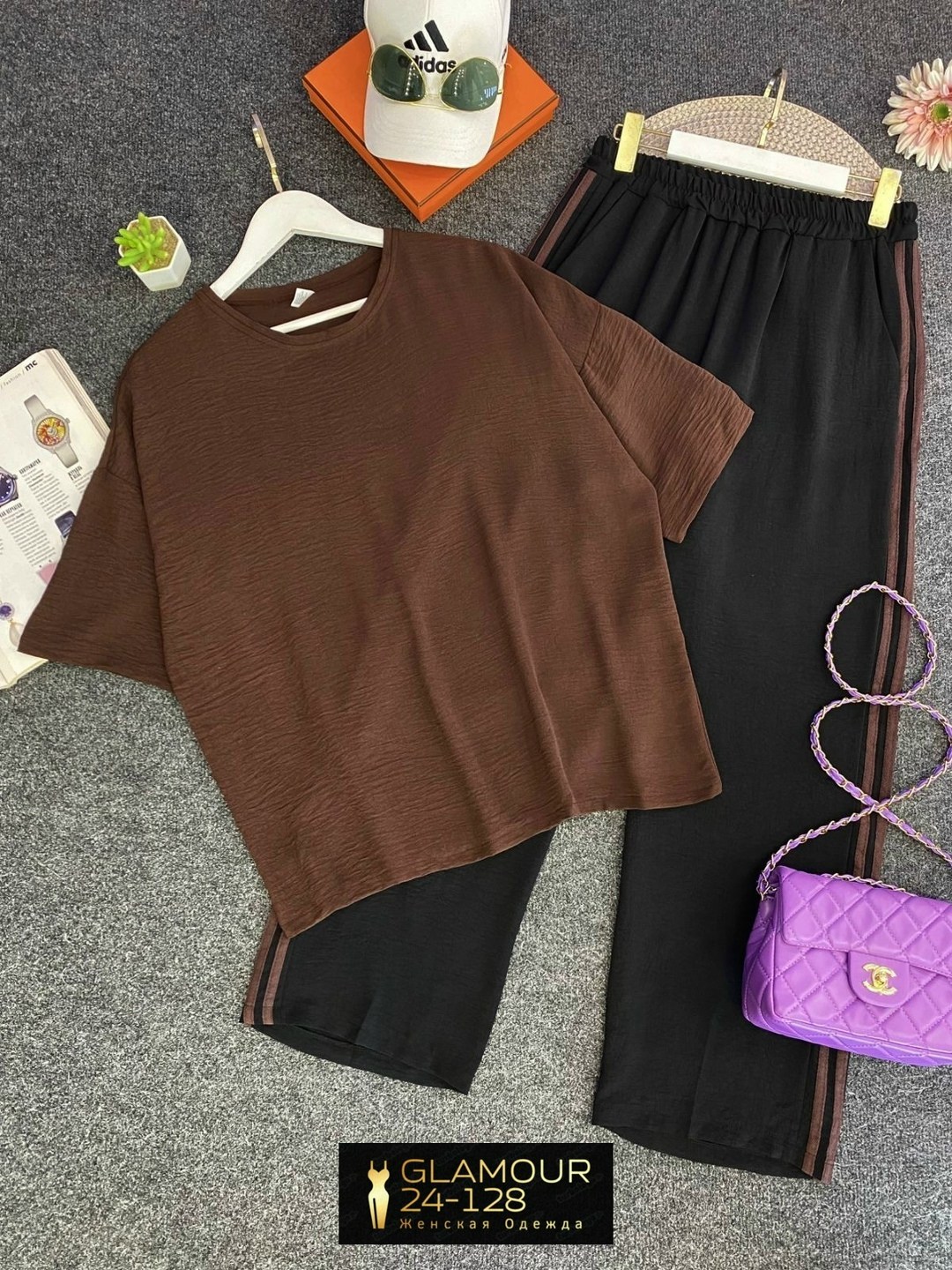 одежда для женщин,костюм женский,костюм с брюками,одежда для полных,брюки палаццо