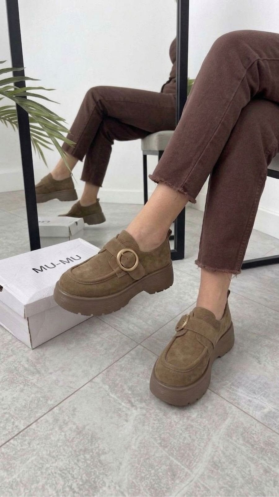 замшевые женские туфли-лоферы на платформе,лоферы женские,,лоферы замшевые,коричневые лоферы женские