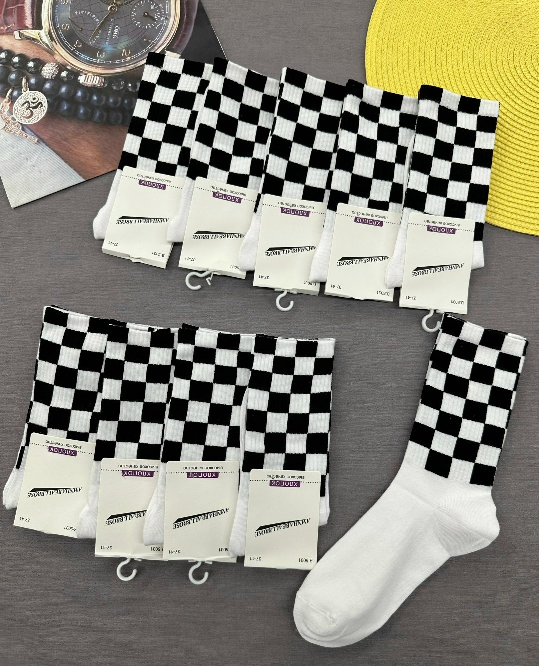 комплект носки женские,носки женские,носки мужские,носки модная,шахматные носки