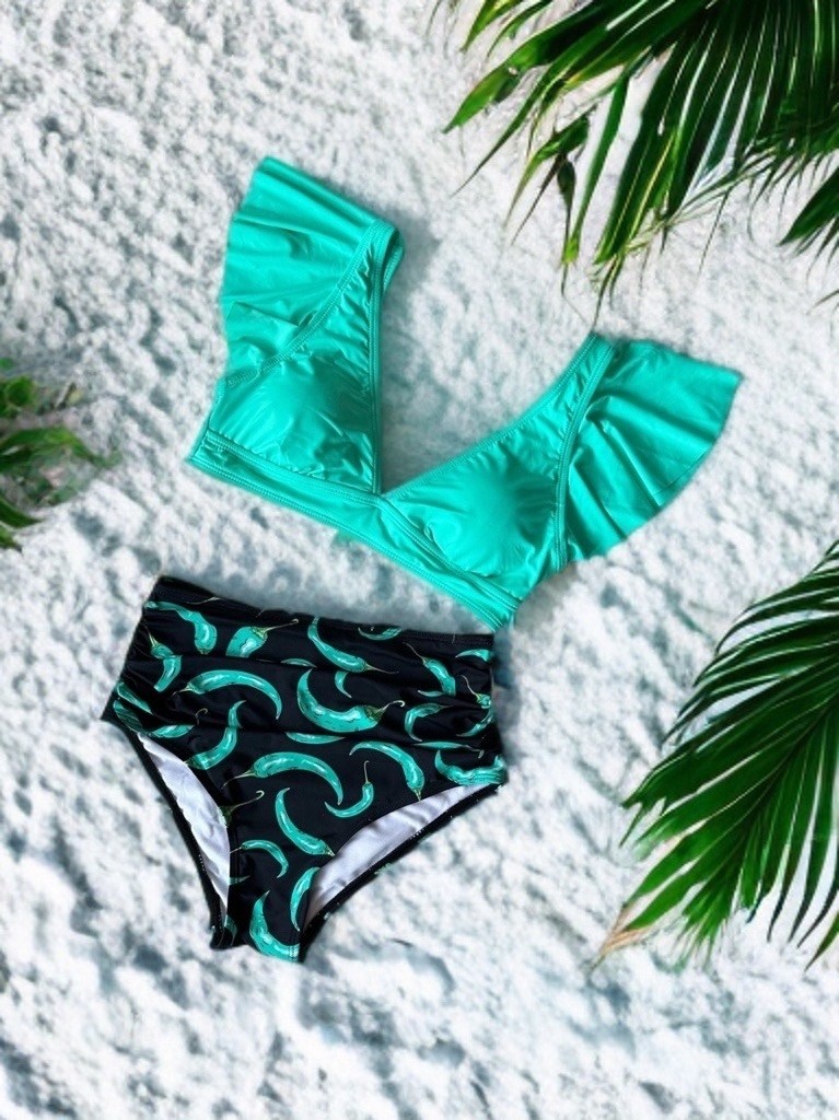 купальник женские,купальник с оборками,купальник,купальник раздельный женский,бикини купальные