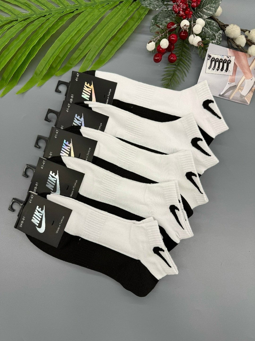 мужские носки,носки белые мужские,носки средние хлопковые набор 5 пар nike,комплект носки мужские,носки nike набор 30 пар короткие мужские