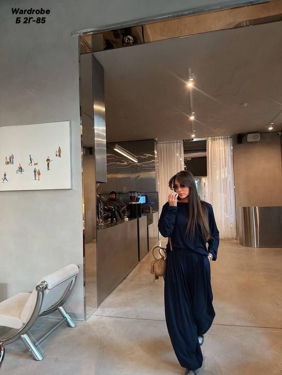 костюм женский с брюками палаццо,трикотажный костюм,костюм свободного кроя,женский костюм с брюками