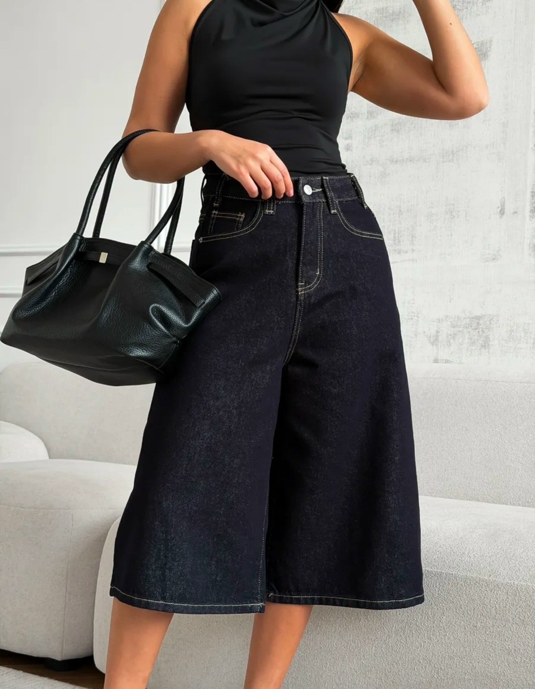 джинсовые брюки,шорты кюлоты,женские джинсы кюлоты,джинсы повседневные,джинсы кюлот