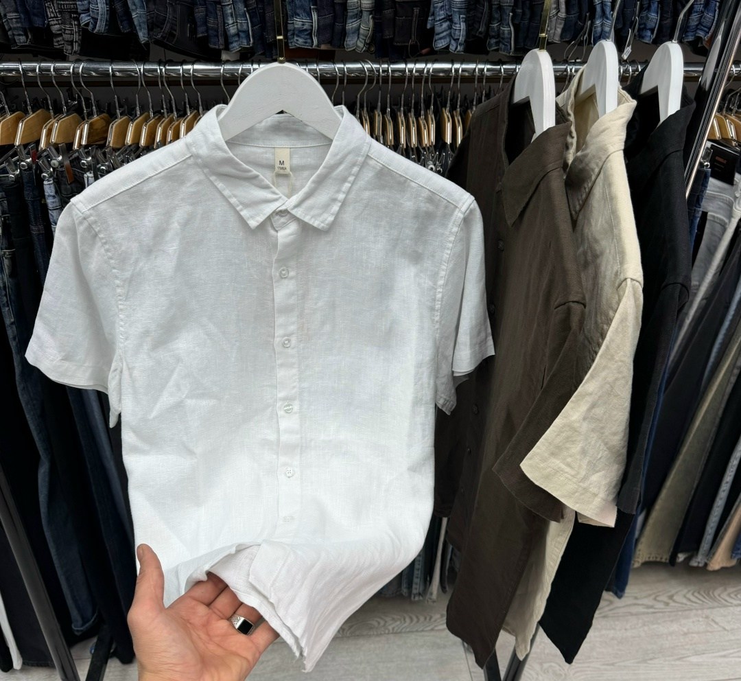 льняная рубашка мужская,льняная рубашка,рубашка мужская,повседневная рубашка,рубашка мужская с коротким рукавом льняная