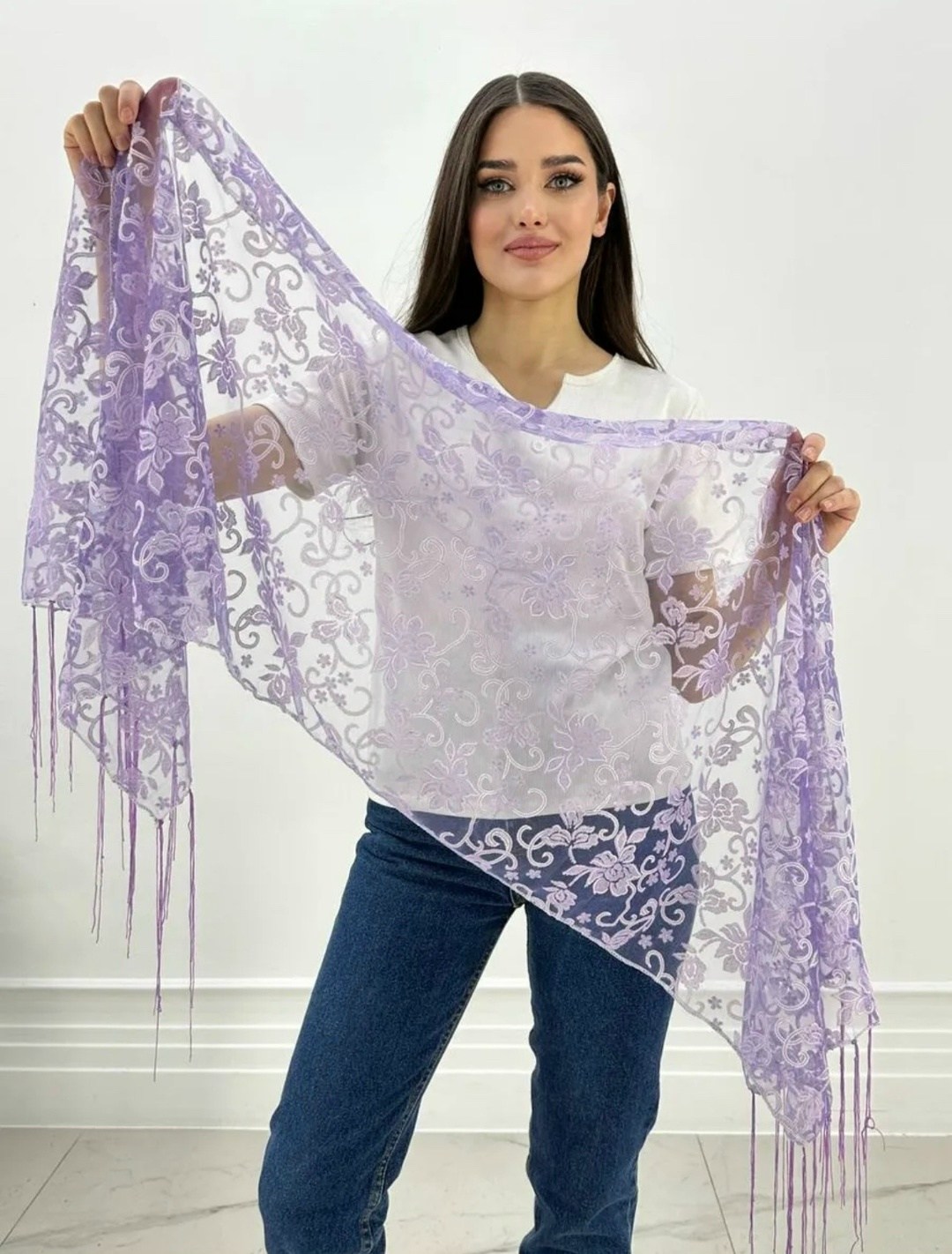 платок палантин для храма в церковь шарф косынка,палантин женские,платок палантин,платки шарф,шарф женские