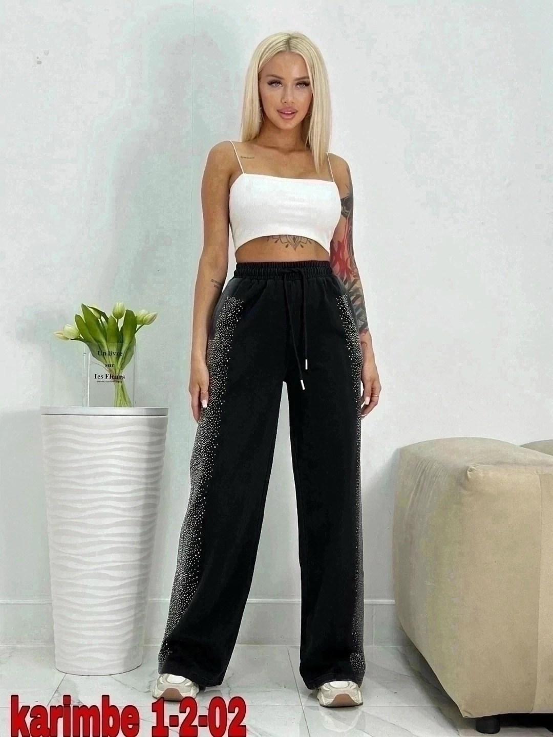 брюки женские палаццо,брюки палаццо,брюки светлые,штаны со стразами,трикотажные брюки