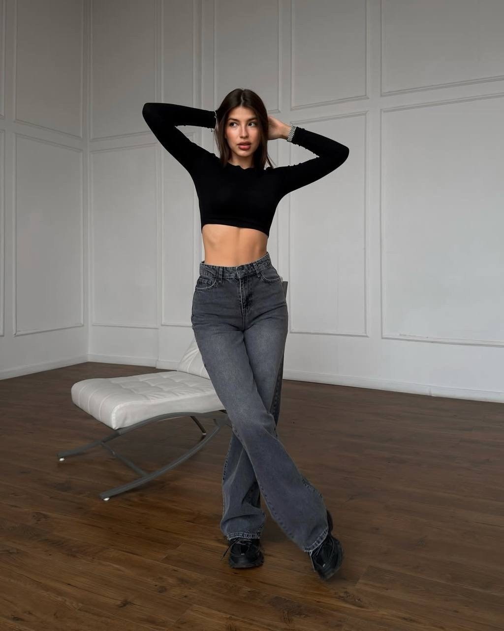 стильные джинсы,брюки джинсы,джинсах,широкие джинсы,джинсы женский серый графит широкие