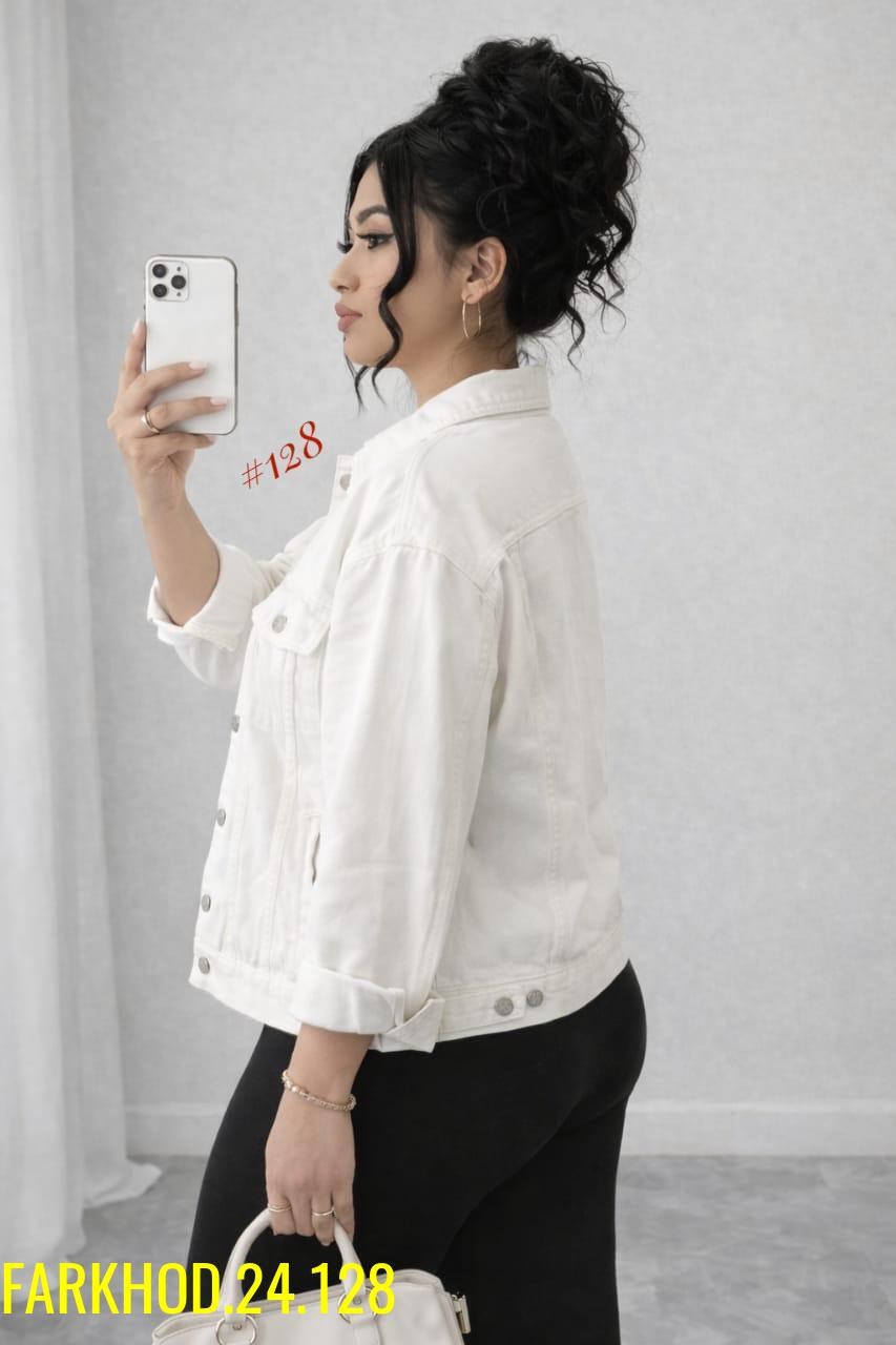 куртка белая джинсовая,женская джинсовая куртка,джинсовая куртка,белая джинсовая куртка lb1w82-02,женская джинсовая куртка с большими карманами