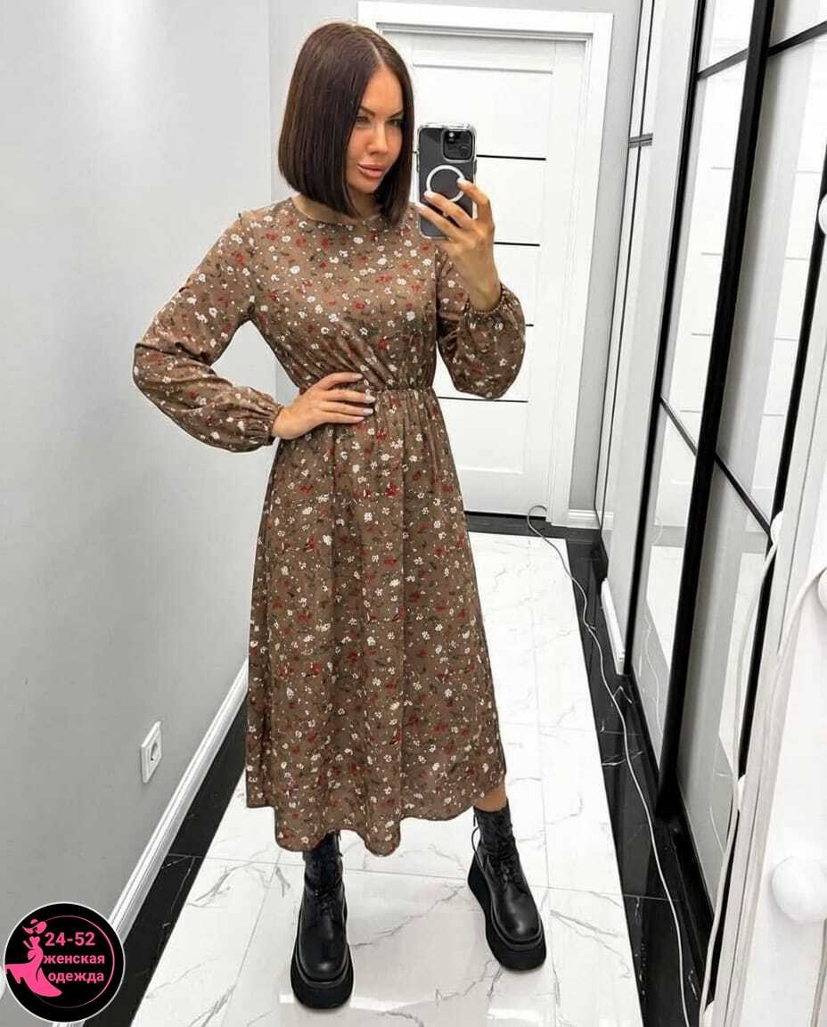 платье женское,модные платья 2026,платье женское черное в цветочек с длинным рукавом,платье ,женское платье миди