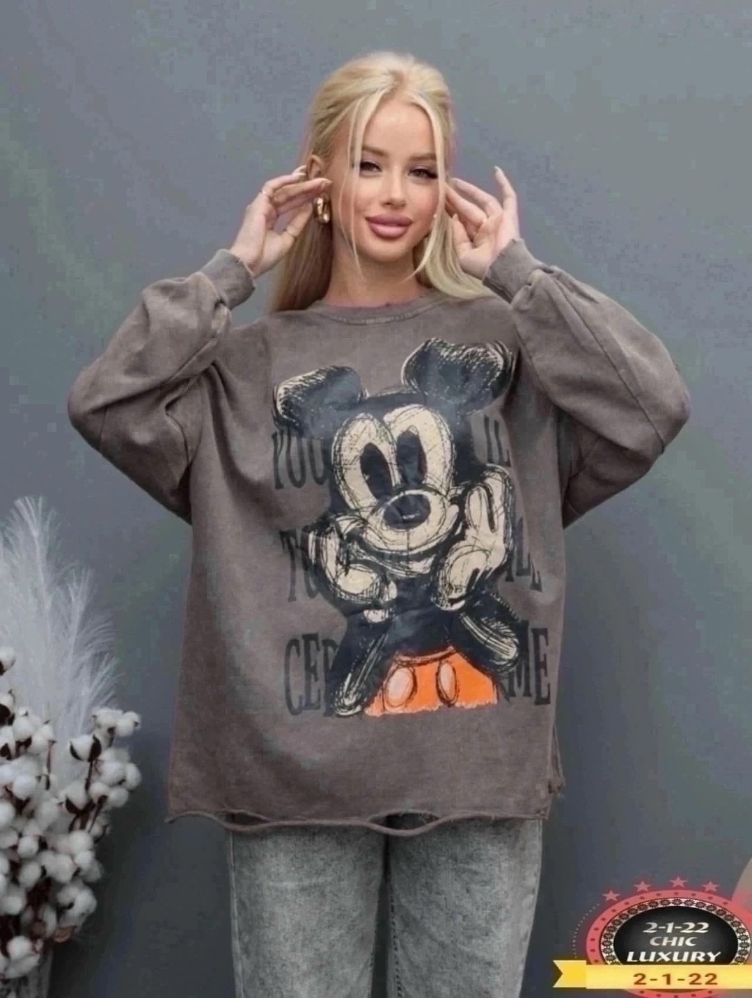 толстовка модная,свитшот женская,свитер женский с принтом,толстовка стильная,кофта варенка оверсайз с принтом микки маусом