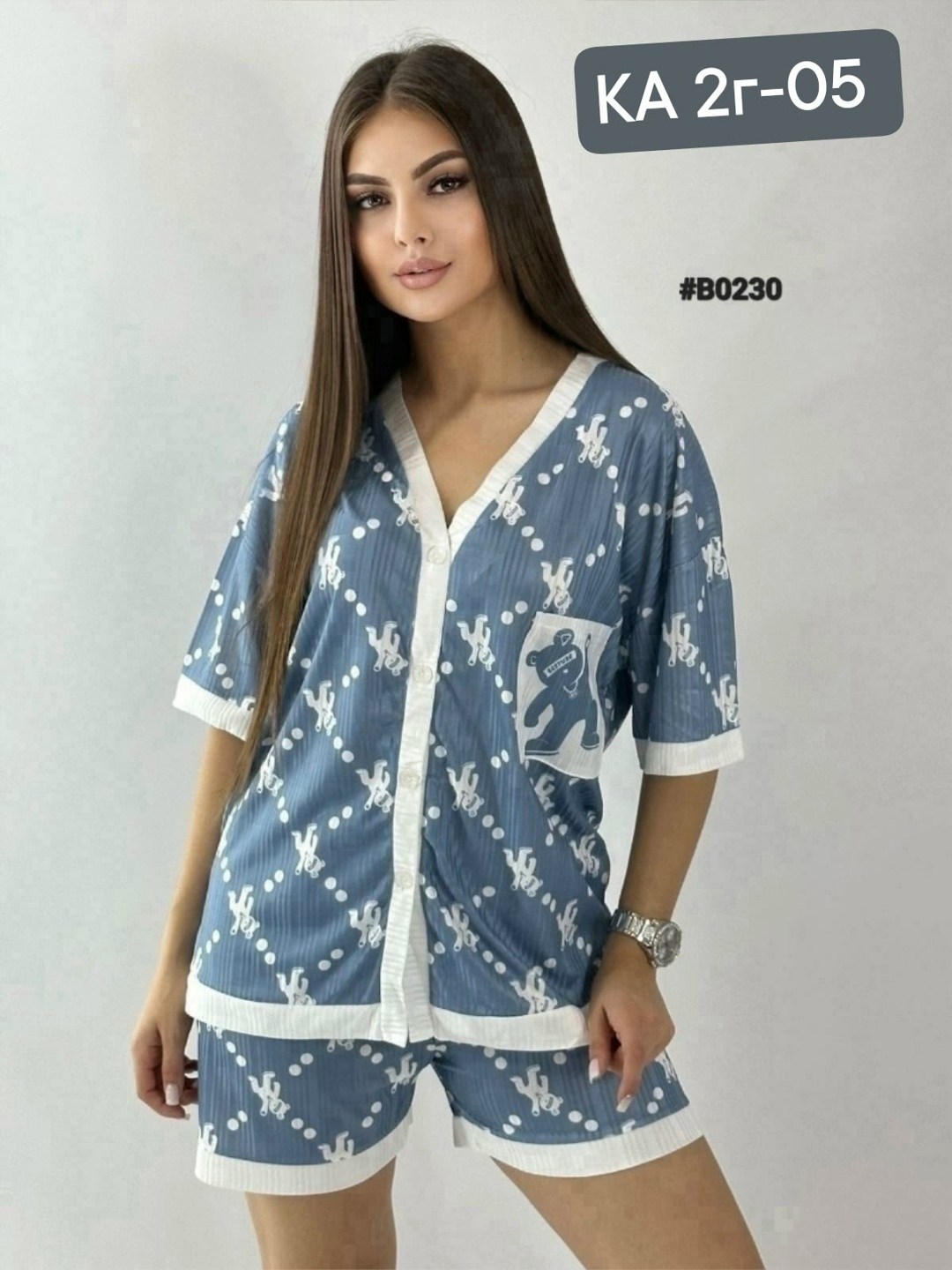 пижама с укороченной рубашкой и шортами сердечки,женская пижама с шортами и футболкой сердечки,пижама,женский пижамный комплект,пижама женская