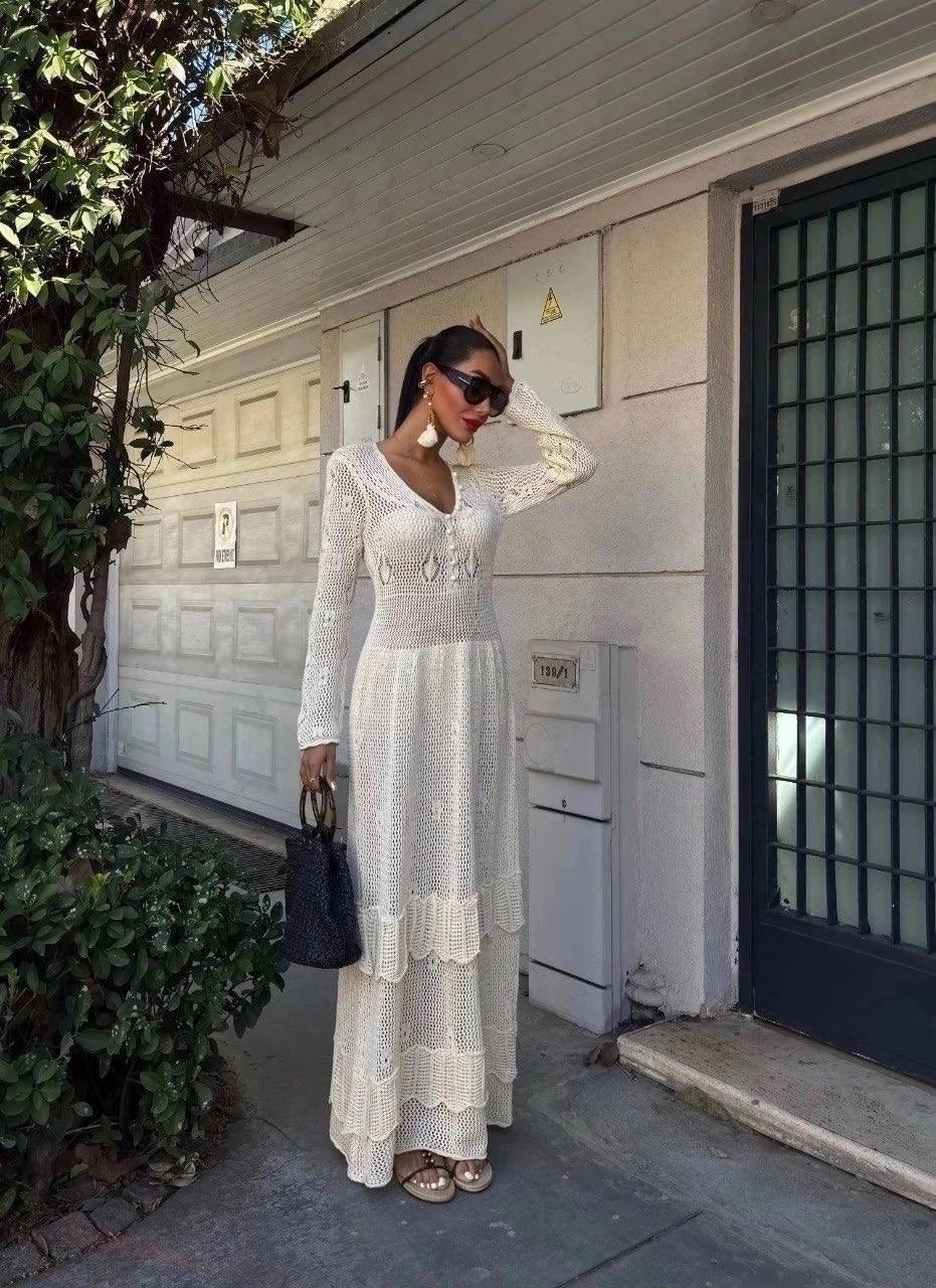кружевное платье,вязаное платье,платье летнее длинное,вязаное летнее платье,кружевное белое платье