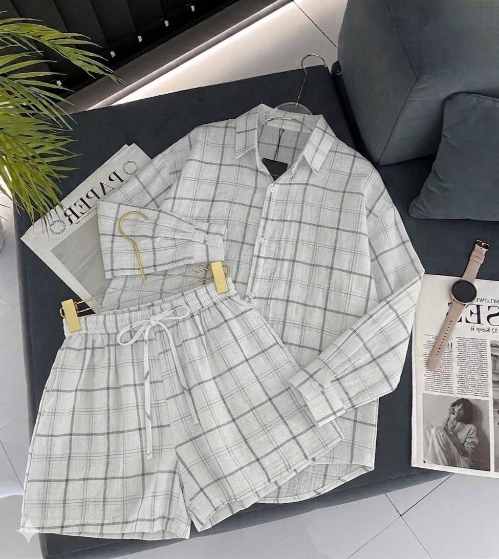 повседневный костюм,летние костюмы,костюм женский,женские летние костюмы,костюм рубашка и шорты из муслина