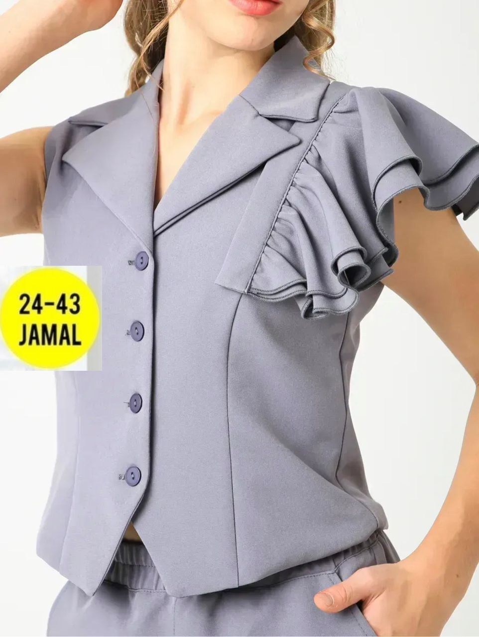 брючный школьный костюм с жилеткой и воланом lemada brand,костюм с жилеткой,жилетка женская,женские жилеты,стильные костюмы